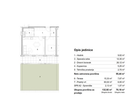 Slika ARDEA SAMOBOR, NOVOGRADNJA, DVOSOBNI STAN, 70,18 m², TERASA I VRT