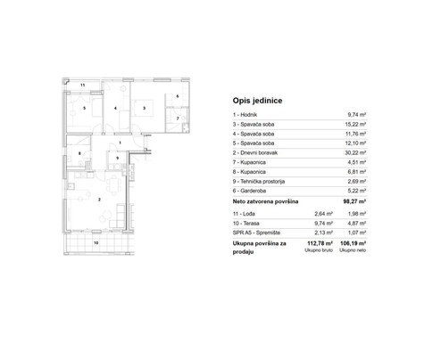 Slika ARDEA SAMOBOR, NOVOGRADNJA, ČETVEROSOBNI STAN, 106,19 m², TERASA I LOĐA