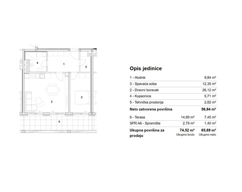 Slika ARDEA SAMOBOR, NOVOGRADNJA, DVOSOBNI STAN, 65,69 m², TERASA