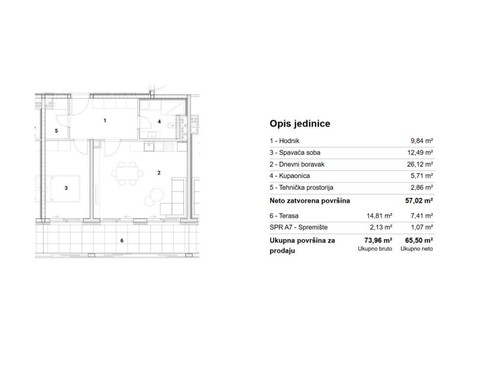 Slika ARDEA SAMOBOR, NOVOGRADNJA, DVOSOBNI STAN, 65,50 m², TERASA