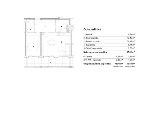 Slika ARDEA SAMOBOR, NOVOGRADNJA, DVOSOBNI STAN, 65,50m², TERASA