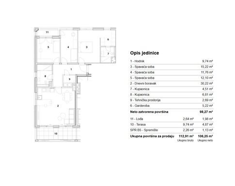 Slika ARDEA SAMOBOR, NOVOGRADNJA, ČETVEROSOBNI STAN, 108,25 m², LOĐA I TERASA