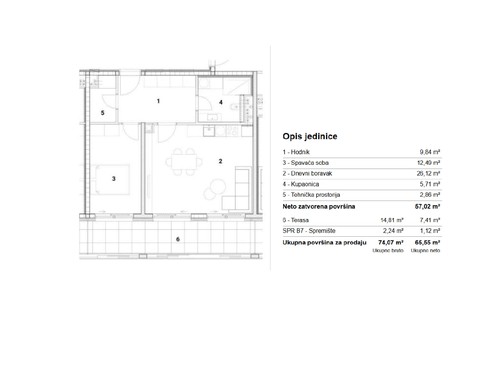 Slika ARDEA SAMOBOR, NOVOGRADNJA, DVOSOBNI STAN, 65,55 m², TERASA