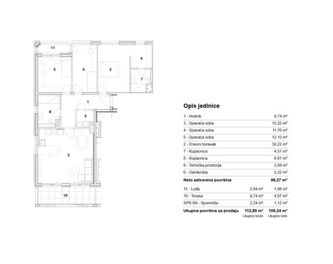Slika ARDEA SAMOBOR, NOVOGRADNJA, ČETVEROSOBNI STAN, 106,24 m², LOĐA I TERASA