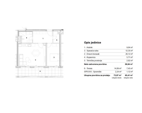 Slika ARDEA SAMOBOR, NOVOGRADNJA, DVOSOBNI STAN, 65,41 m², TERASA