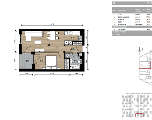 Slika Moderan dvosoban stan od 51,94 kvadrata u novogradnji u Bolničkoj ulici u Vrapču, Zagreb