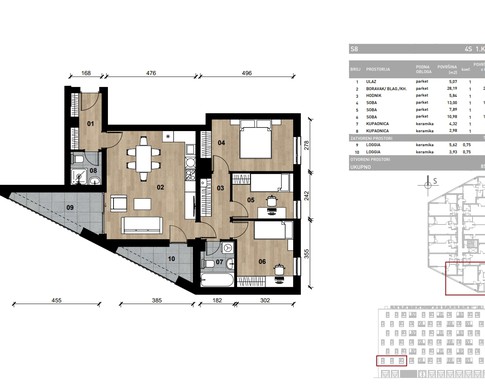 Slika Moderan četverosobni obiteljski stan od 85,43 kvadrata u novogradnji u Bolničkoj ulici u Vrapču, Zagreb