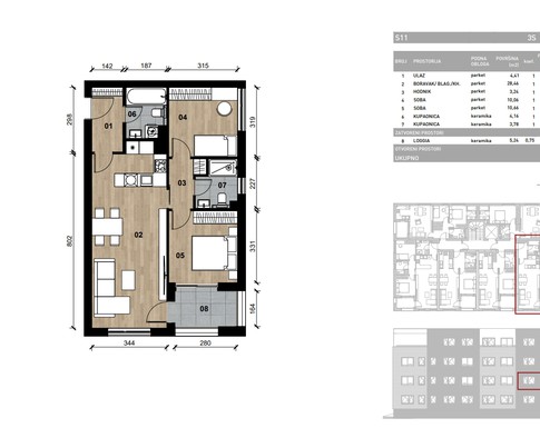 Slika Moderan trosoban stan od 68,70 kvadrata u novogradnji, Dugave, Zagreb