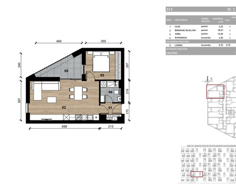 Slika Moderan dvosoban stan od 50,68 kvadrat u novogradnji u Bolničkoj ulici u Vrapču, Zagreb