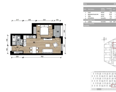 Slika Moderan dvosoban stan od 44,88 kvadrata u novogradnji u Bolničkoj ulici u Vrapču, Zagreb