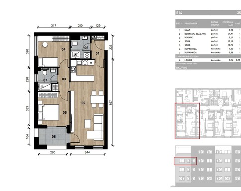 Slika Moderan trosoban stan od 69,23 kvadrata u novogradnji, Dugave, Zagreb