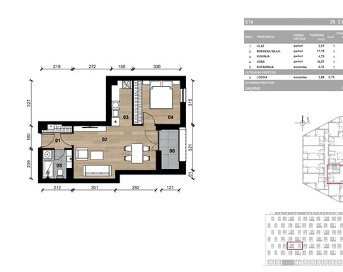 Slika Moderan dvosoban stan od 47,10 kvadrata u novogradnji u Bolničkoj ulici u Vrapču, Zagreb