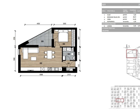 Slika Moderan dvosoban stan od 50,66 kvadrat u novogradnji u Bolničkoj ulici u Vrapču, Zagreb
