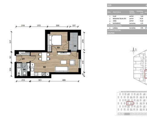 Slika Moderan dvosoban stan od 47,51 kvadrata u novogradnji u Bolničkoj ulici u Vrapču, Zagreb
