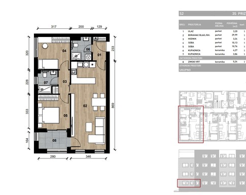 Slika Moderan trosoban stan od 70,69 kvadrat u novogradnji, Dugave, Zagreb