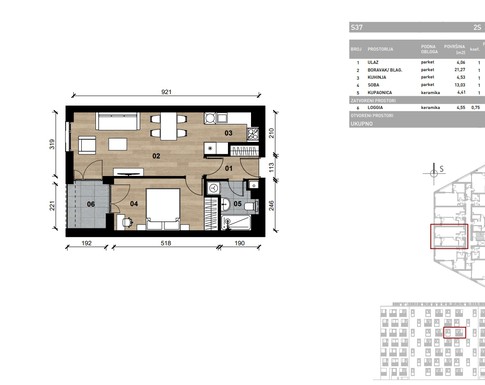 Slika Četverosobni poslovni prostor - apartman od 91,24 m² u novogradnji na križanju Prilaza baruna Filipovića i Cankareve ulice u Zagrebu