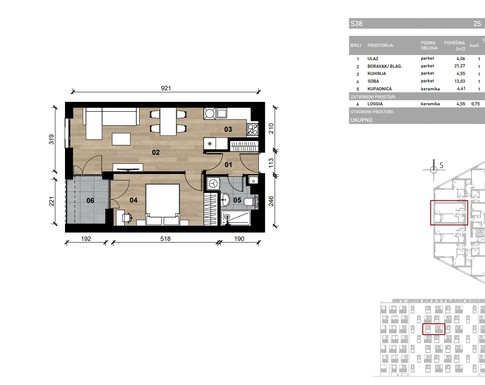 Slika Moderan dvosoban stan od 50,73 kvadrat u novogradnji u Bolničkoj ulici u Vrapču, Zagreb