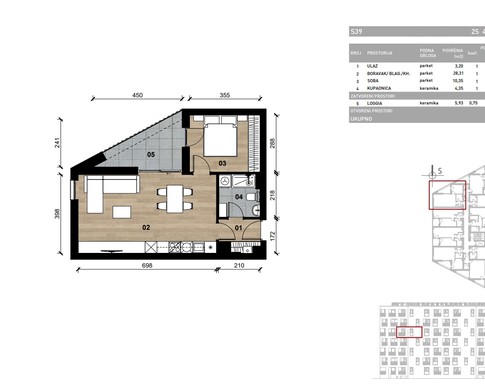 Slika Moderan dvosoban stan od 50,66 kvadrat u novogradnji u Bolničkoj ulici u Vrapču, Zagreb