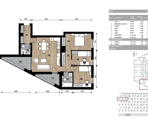 Slika Moderan četverosobni stan od 85,45 kvadrata u novogradnji u Bolničkoj ulici u Vrapču, Zagreb