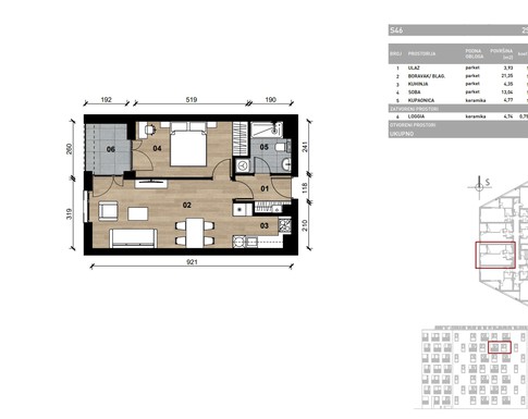 Slika Moderan dvosoban stan od 51 kvadrat u novogradnji u Bolničkoj ulici u Vrapču, Zagreb