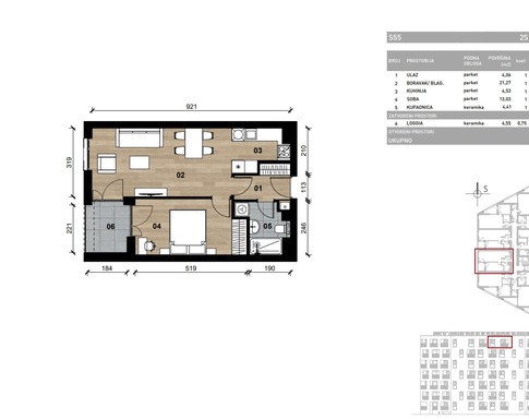 Slika Moderan dvosoban stan od 50,71 kvadrat u novogradnji u Bolničkoj ulici u Vrapču, Zagreb