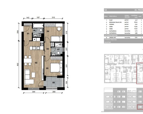Slika Moderan trosoban stan od 70,03 kvadrata u novogradnji, Dugave, Zagreb