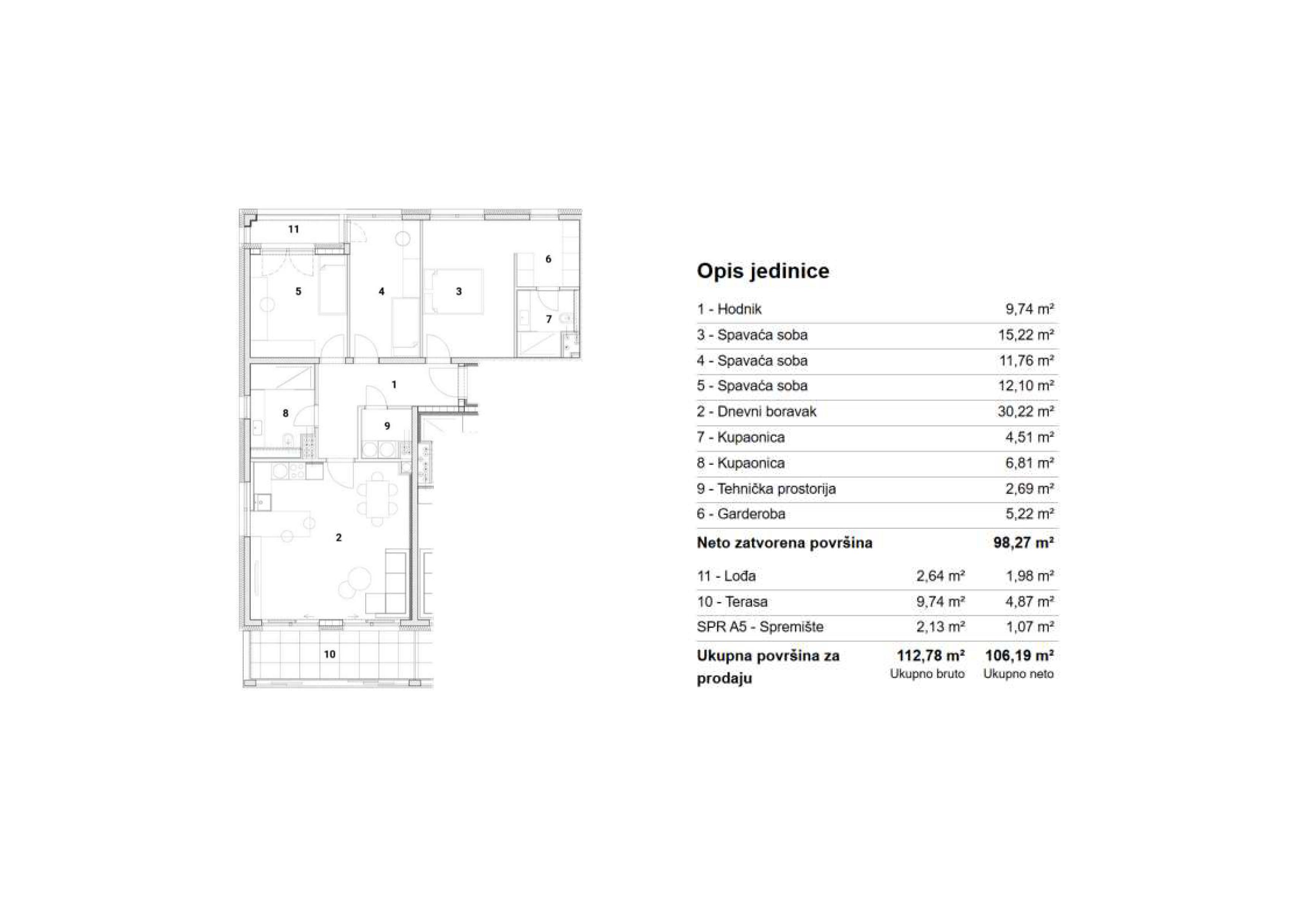 Slika ARDEA SAMOBOR, NOVOGRADNJA, ČETVEROSOBNI STAN, 106,19 m², TERASA I LOĐA