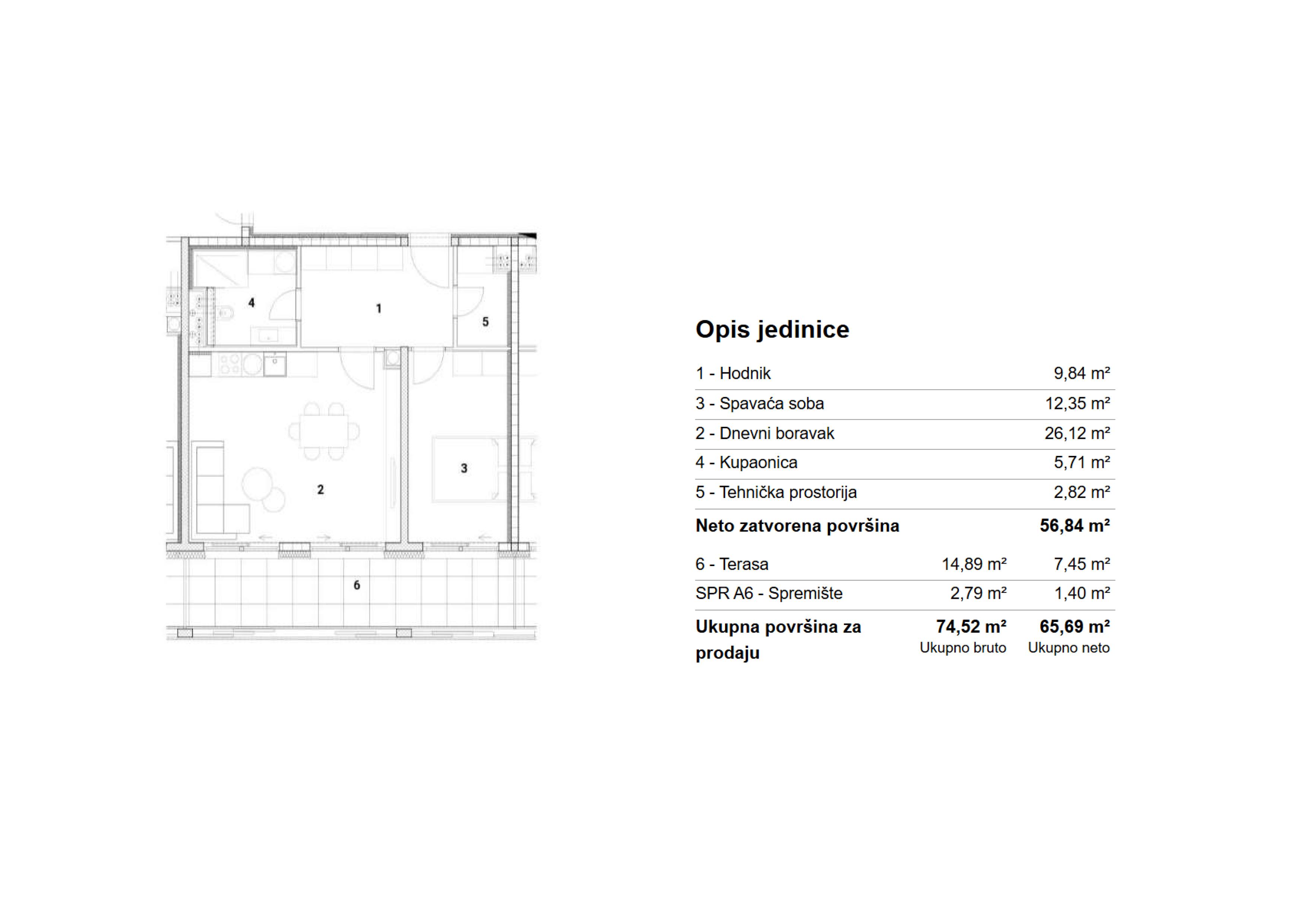 Slika ARDEA SAMOBOR, NOVOGRADNJA, DVOSOBNI STAN, 65,69 m², TERASA