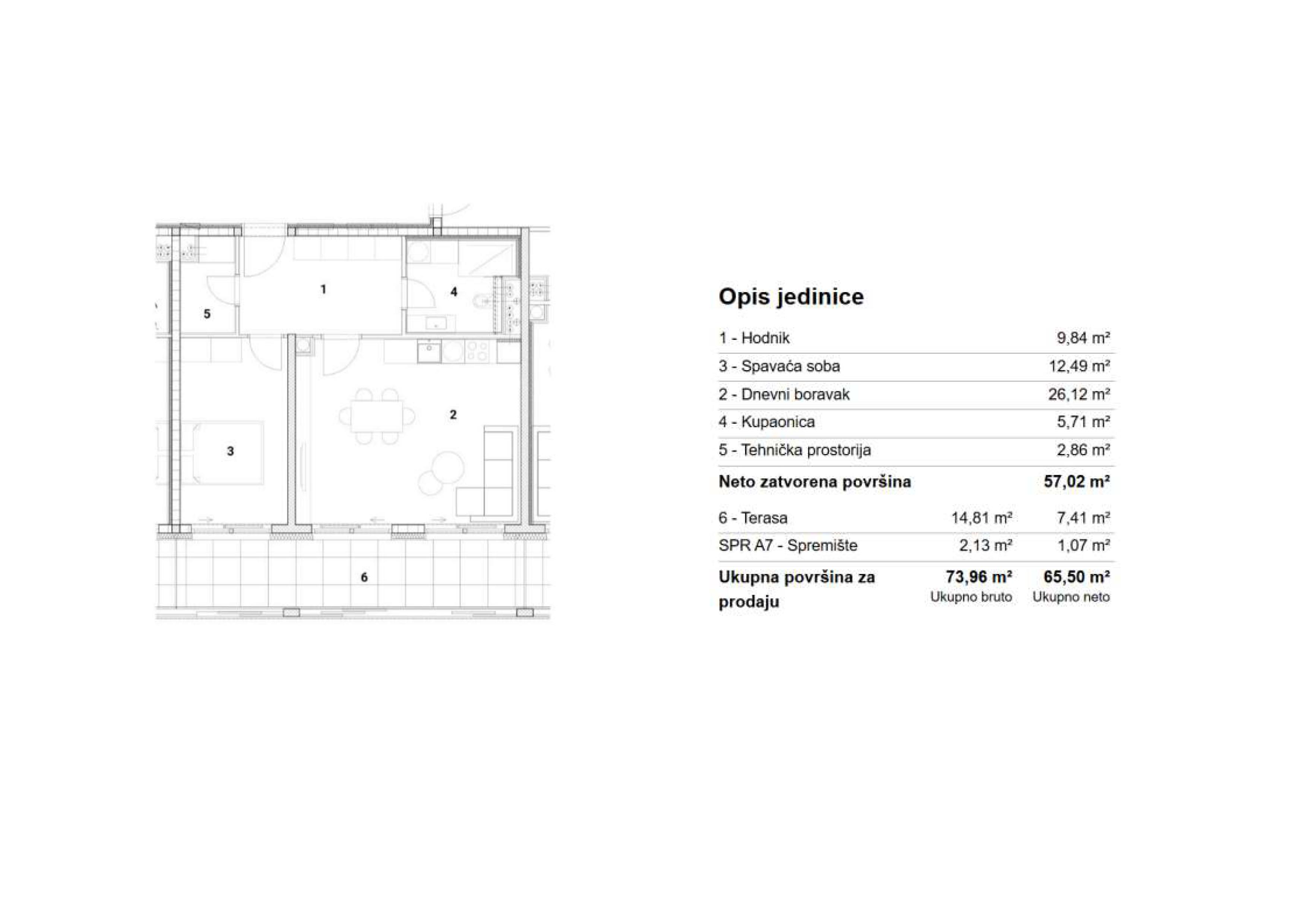 Slika ARDEA SAMOBOR, NOVOGRADNJA, DVOSOBNI STAN, 65,50 m², TERASA