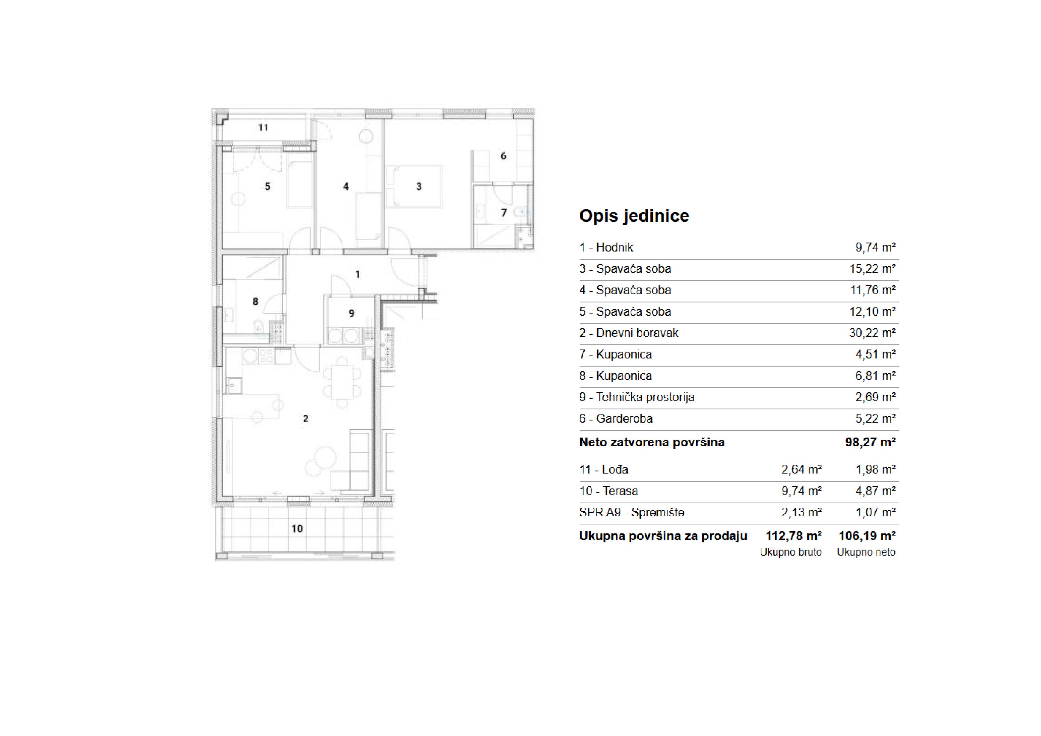 Slika ARDEA SAMOBOR, NOVOGRADNJA, ČETVEROSOBNI STAN, 106,19 m², LOĐA / TERASA / VRT