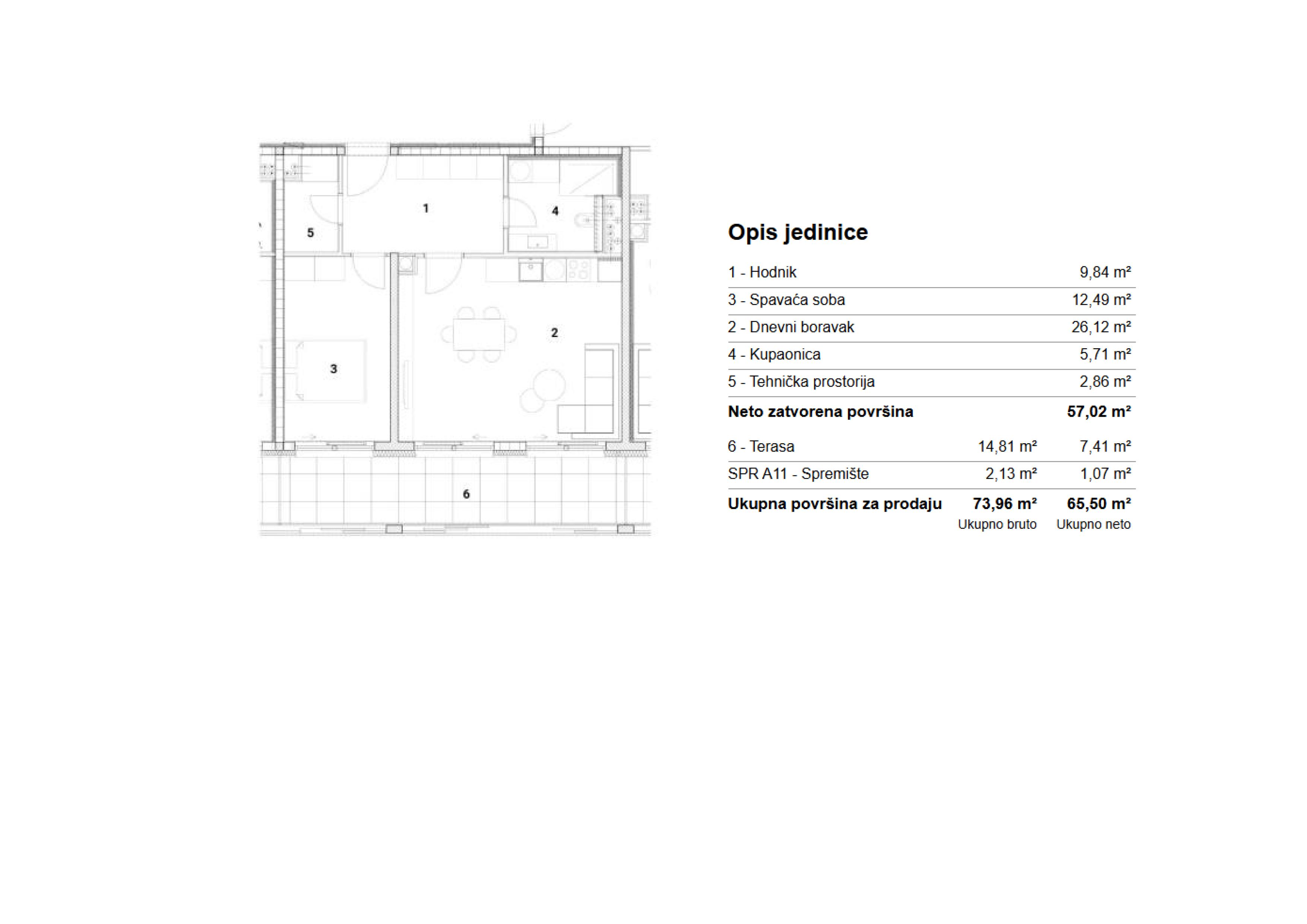 Slika ARDEA SAMOBOR, NOVOGRADNJA, DVOSOBNI STAN, 65,50m², TERASA