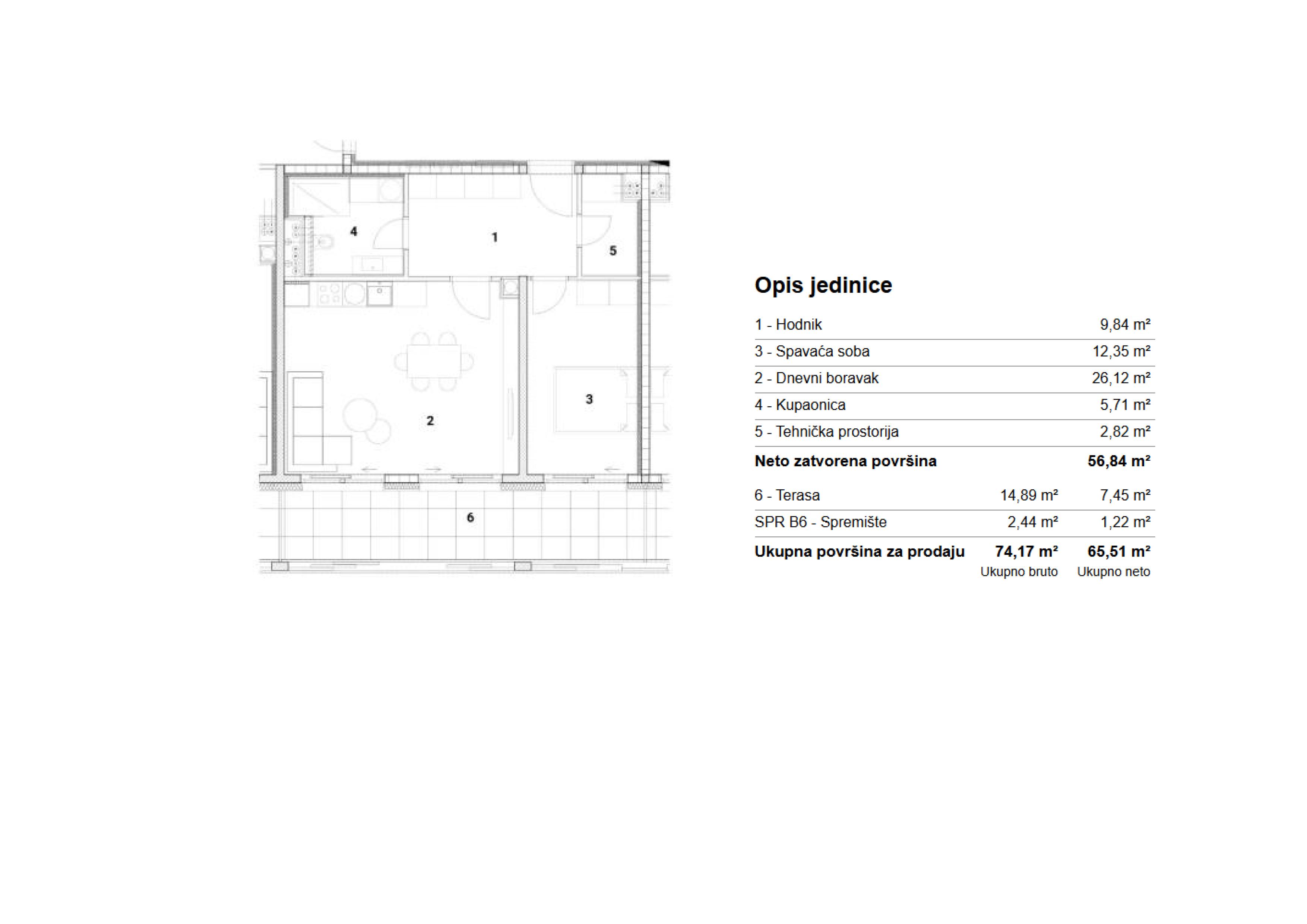 Slika ARDEA SAMOBOR, NOVOGRADNJA, DVOSOBNI STAN, 65,51 m², TERASA