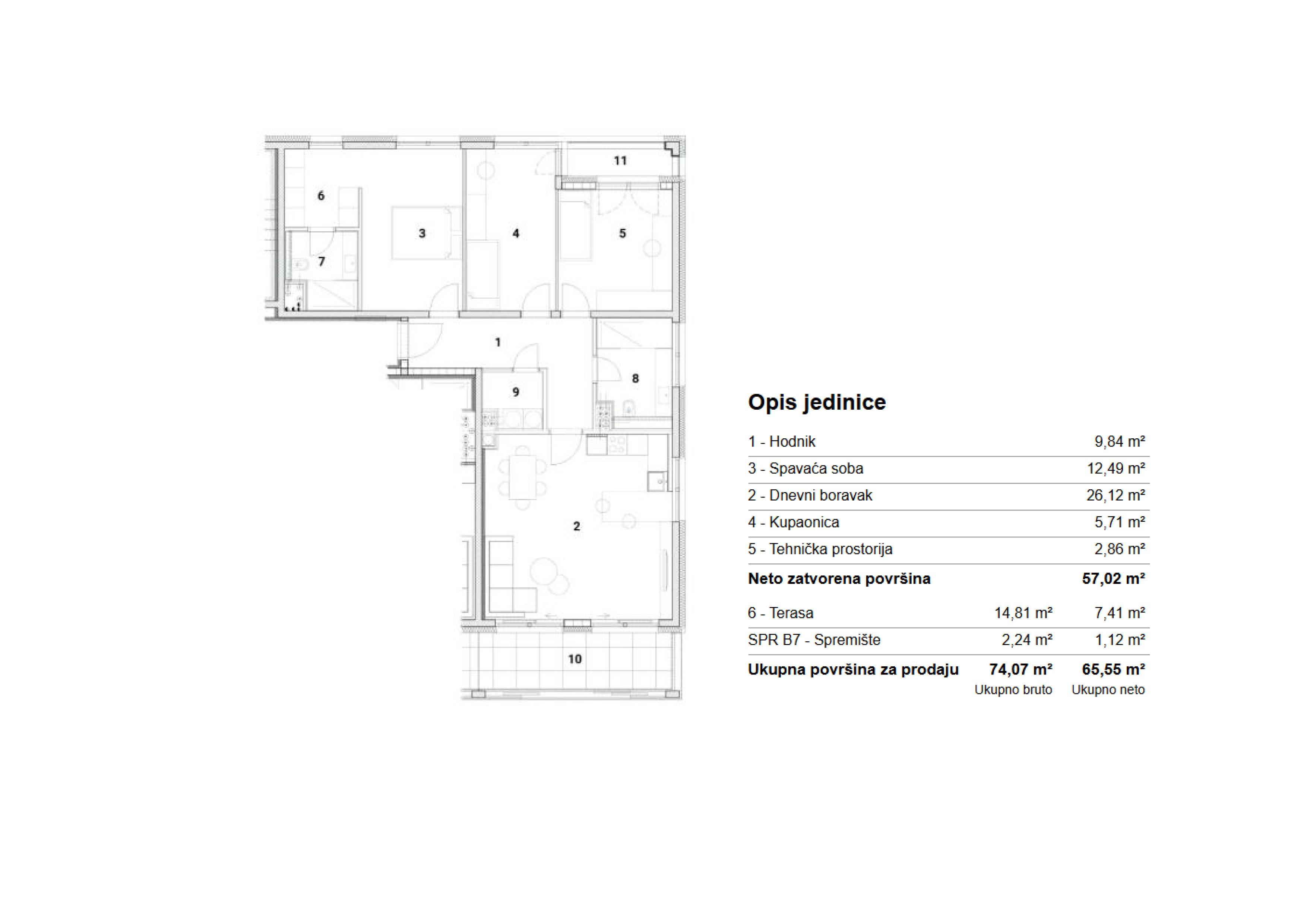 Slika ARDEA SAMOBOR, NOVOGRADNJA, DVOSOBNI STAN, 65,55 m², TERASA