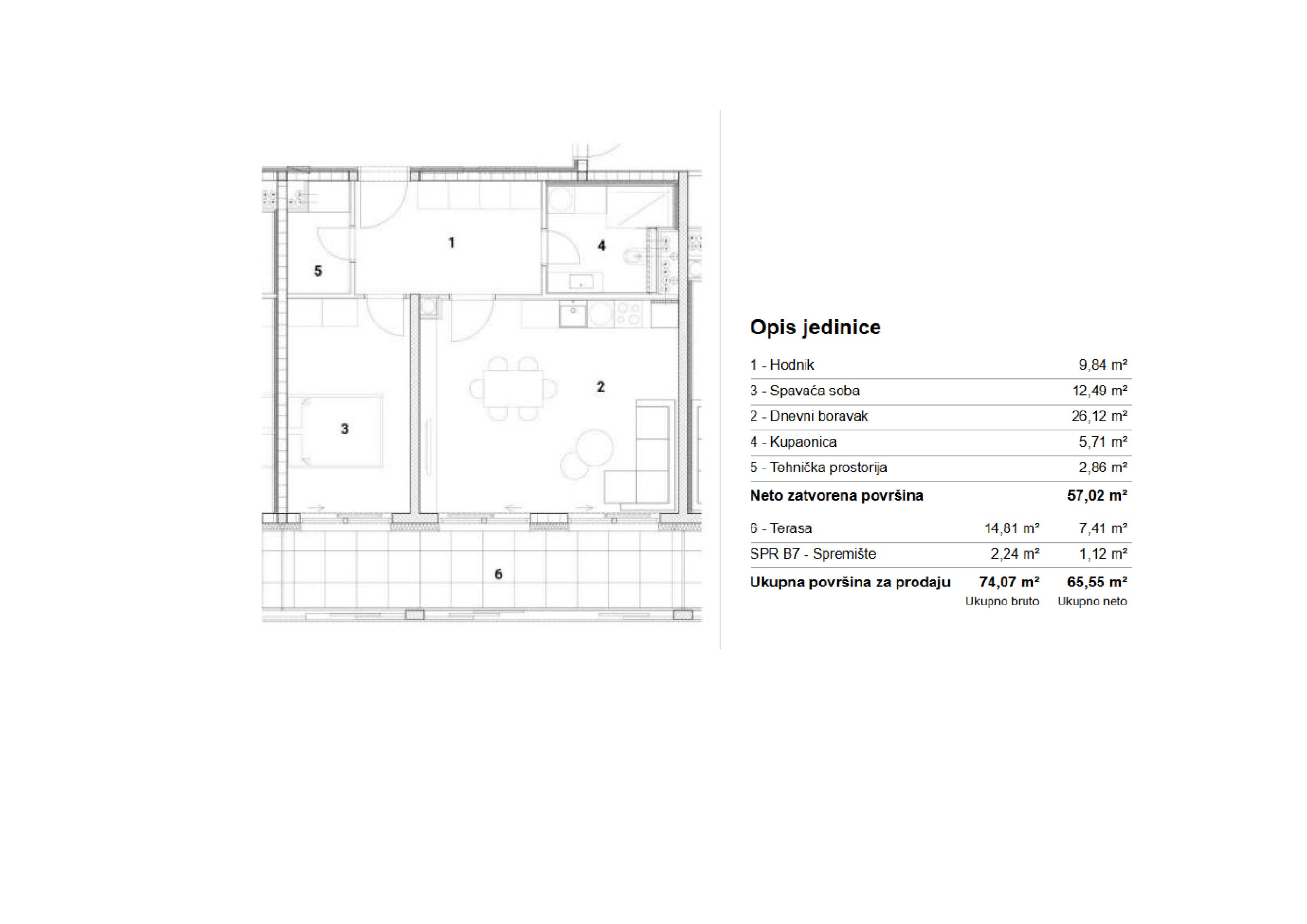 Slika ARDEA SAMOBOR, NOVOGRADNJA, DVOSOBNI STAN, 65,55 m², TERASA
