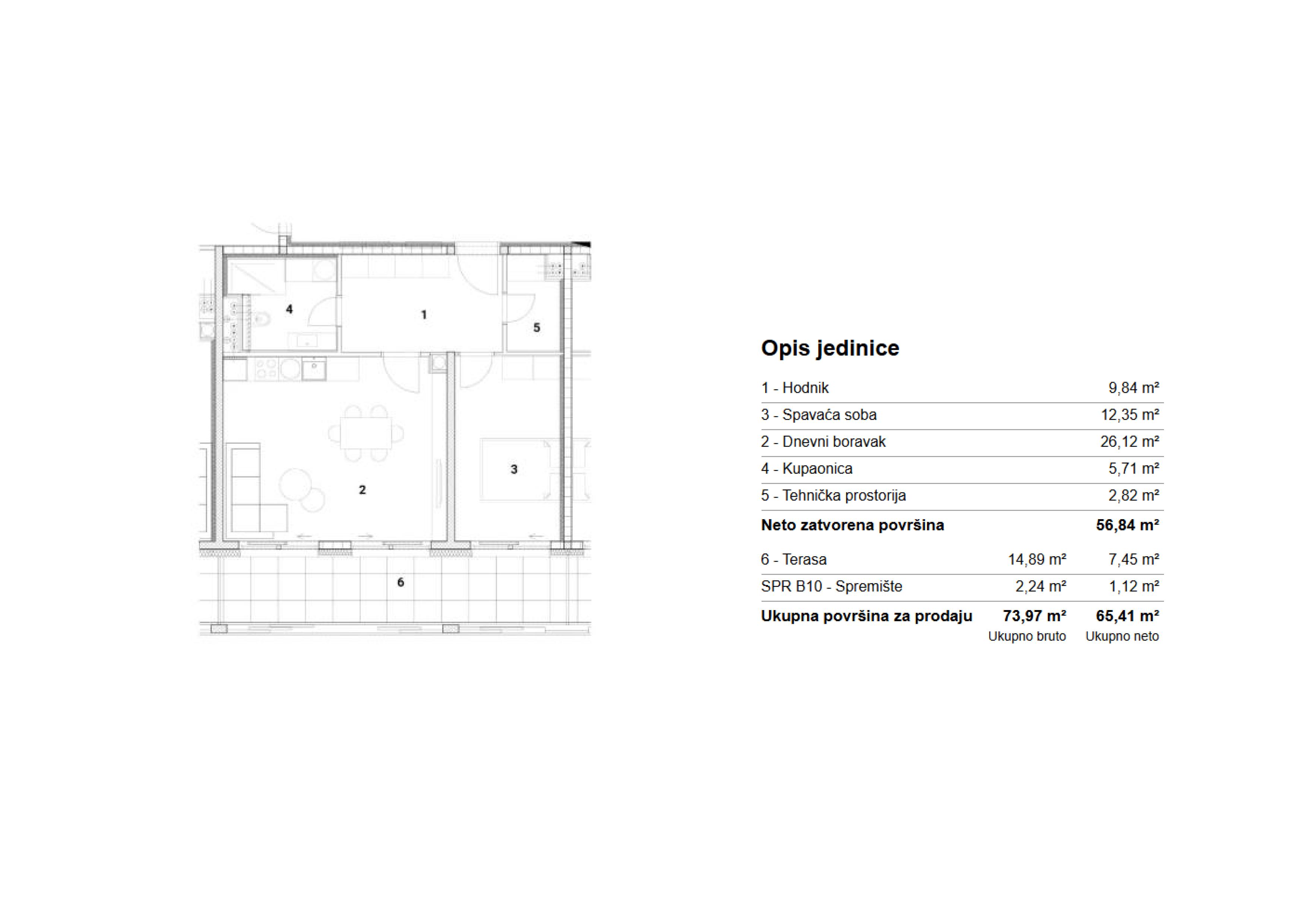 Slika ARDEA SAMOBOR, NOVOGRADNJA, DVOSOBNI STAN, 65,41 m², TERASA