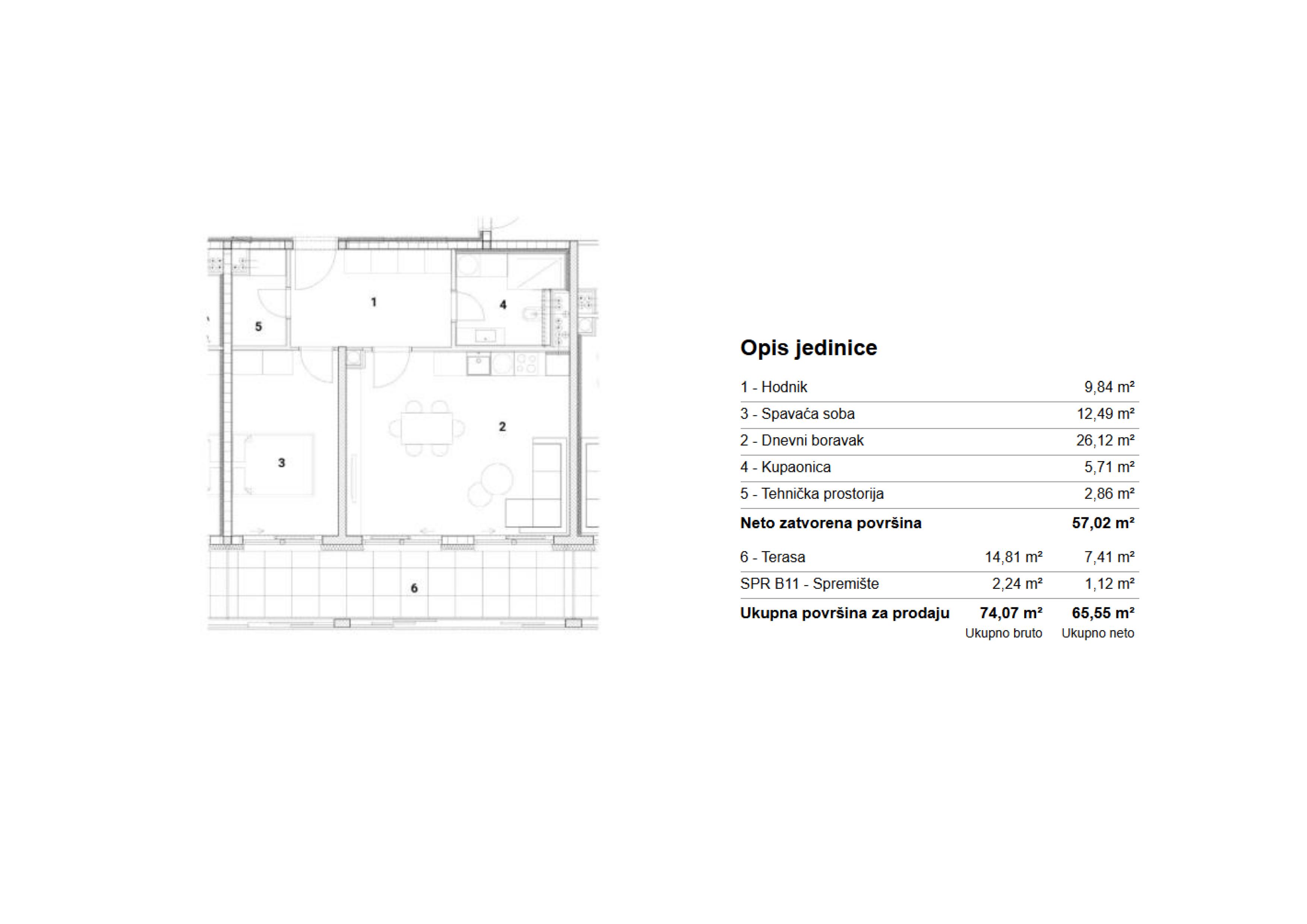Slika ARDEA SAMOBOR, NOVOGRADNJA, DVOSOBNI STAN, 65,55 m², TERASA