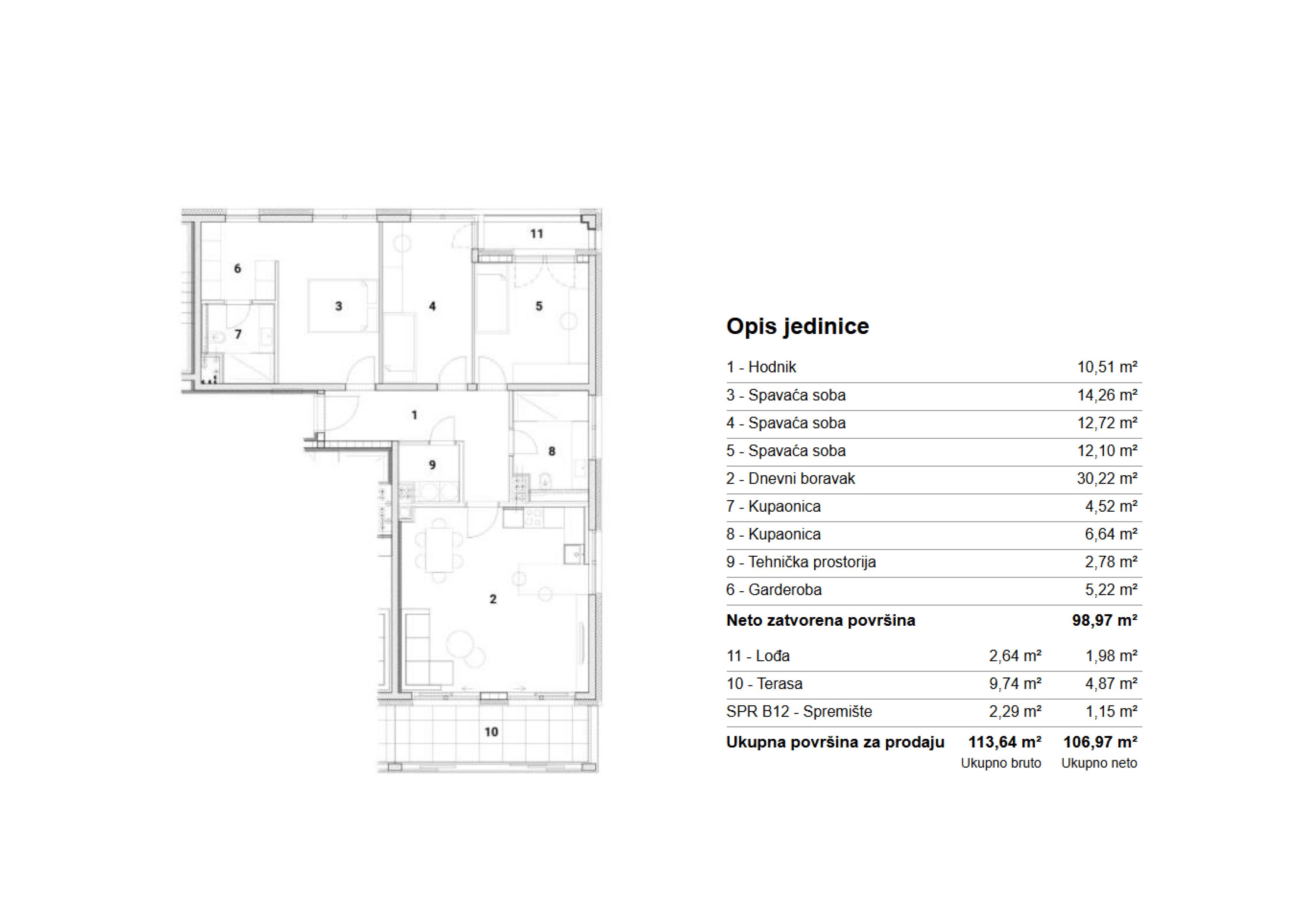Slika ARDEA SAMOBOR, NOVOGRADNJA, ČETVEROSOBNI STAN, 106,97 m², LOĐA I TERASA