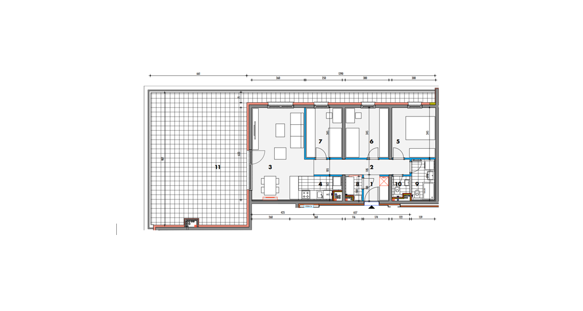 Slika Četverosoban stan od 91,67 m² u novogradnji, Lončareva ulica, Zagreb